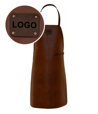 Personalizuota prijuostė odinė su logo Brown