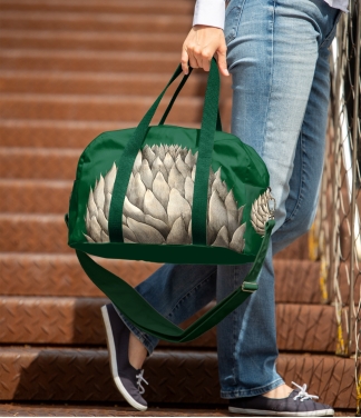 stilingas kelioninis krepšys žalios spalvos